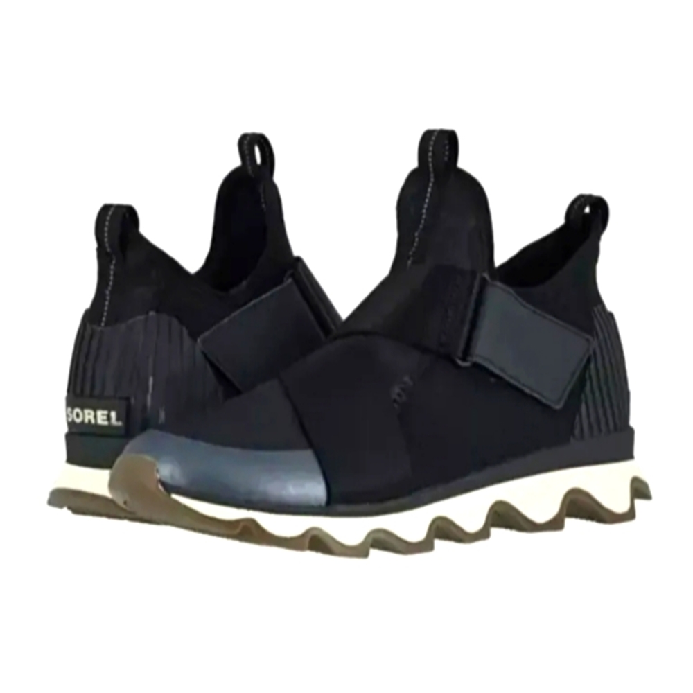 🔥Sorel 🔥 Kinetic Sneakers NL3374-010 Black/White Slip-On Shoes US 8